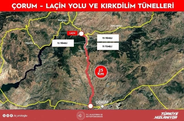 Çorum - Laçin Yolu Açılıyor! Seyahat Süresi 15 Dakikaya Düşecek